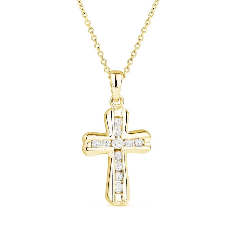 diamond cross pendant