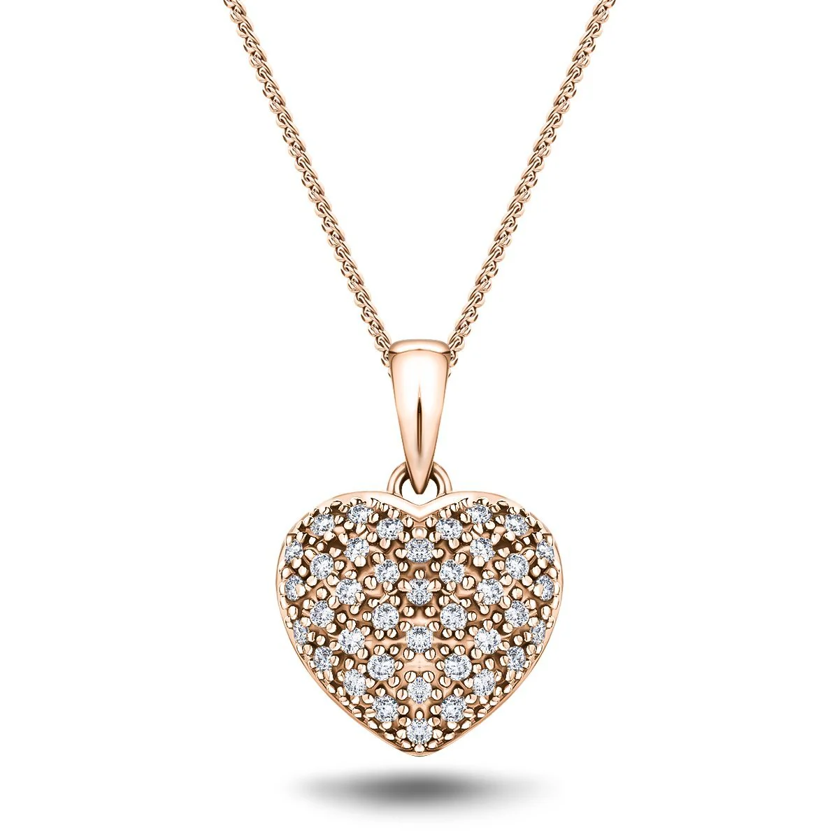 diamond heart pendant