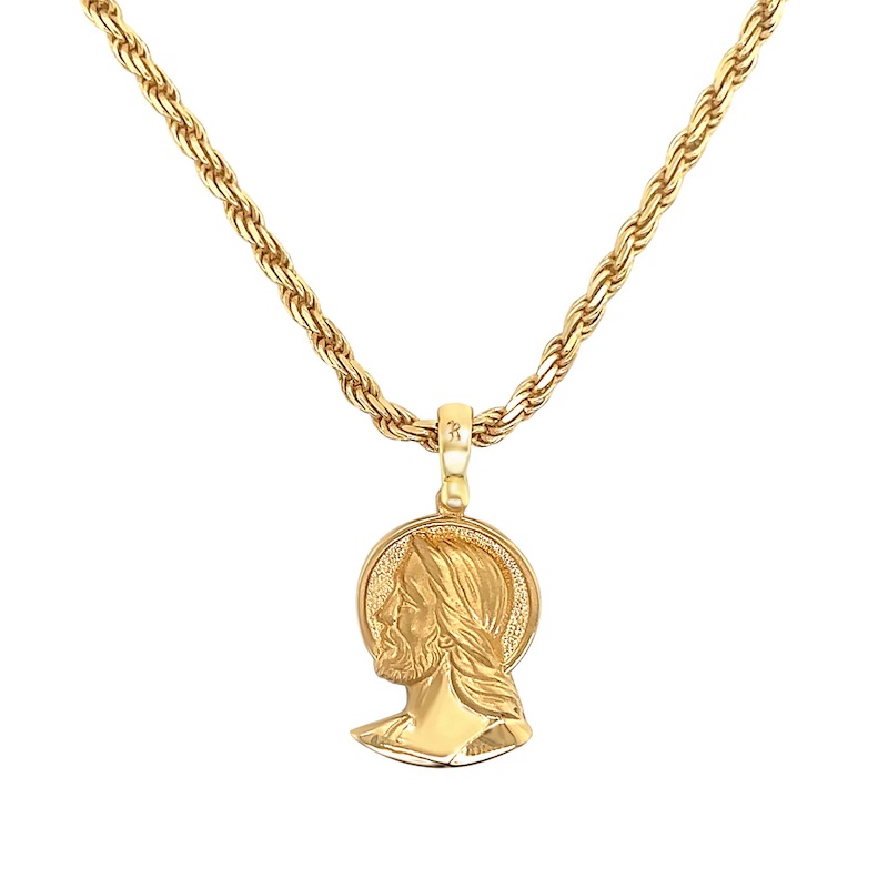 gold jesus pendant