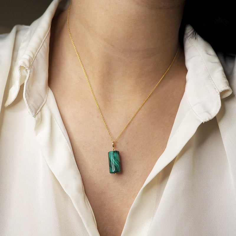 malachite pendant