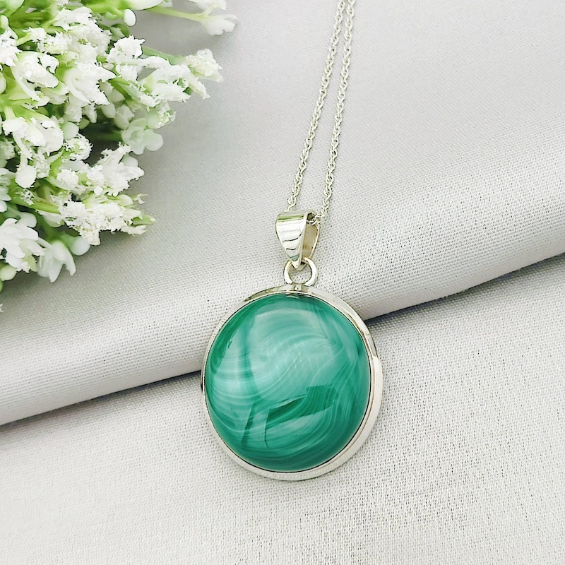 malachite pendant